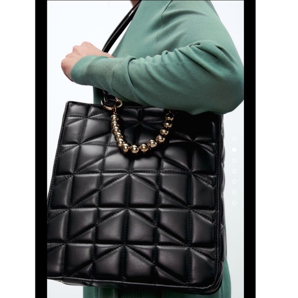 Zara Bags Zara Quilted Shopper Bag 222 Vegan Leather Poshmark